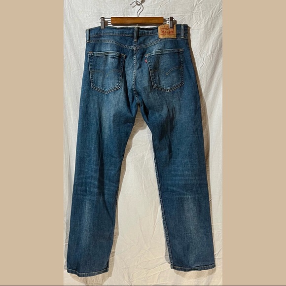 Levi's 505 Blue Denim Straight Leg Regular Fit Jeans Men's Size 36 x 32 - Picture 2 of 12